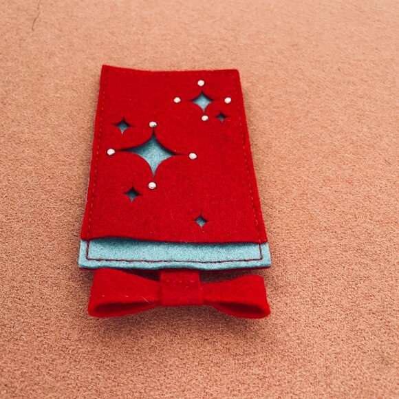 STARBUCKS RARE EMBELLISHED CUT OUT FELT GIFT CARD HOLDERS - SET OF 3 - NEW! - Picture 5 of 12